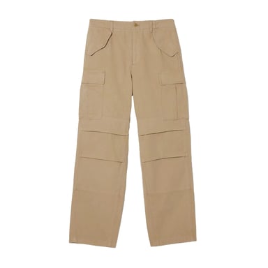 Lacoste Womens/Ladies Straight Cargo Trousers (Beige)