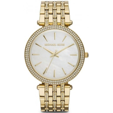 Michael Kors MK3219 Darci Goudstalen Vrouwenhorloge met Parelmoer Wijzerplaat