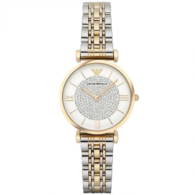 Emporio Armani AR8031 Ladies T-Bar Gianni Two-Tone Watch 32mm