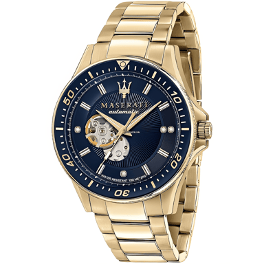 Automatisch Maserati herenhorloge met diamanten wijzerplaat - Limited Edition R8823140004