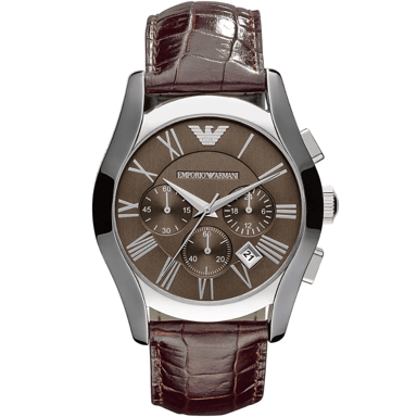 Emporio Armani AR0671 Velente Chronograph 42 mm Brown Leather Men's Watch