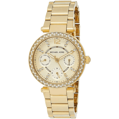 Michael Kors MK6056 Parker Chronograph 33mm Gold Stainless Steel Ladies Watch