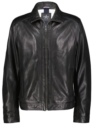 Oxford leather jacket - Black