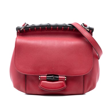 Begagnad Medelstor Läder Bamboo Nouveau Fransa Crossbody