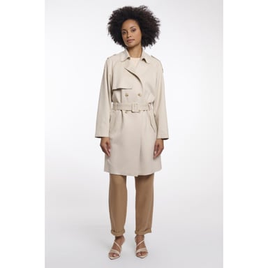 Rino & Pelle double breasted coat with belt elsje.7002621 9030 birch