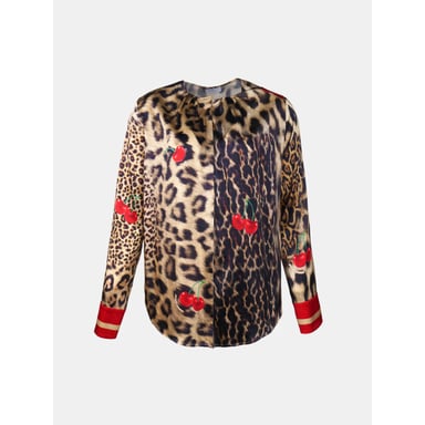 Mucho Gusto ® blouse copenhagen luipaard kers print
