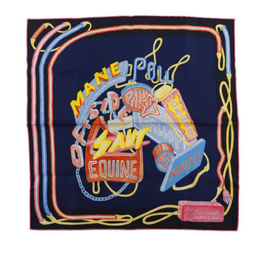 Begagnad Gavroche Chevaloscope Neon Pointille Silkescarf 45