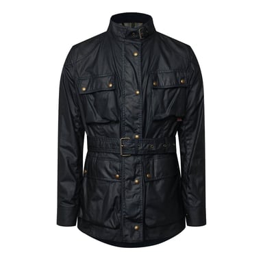Dames Belstaff Gewaxed Katoenen Trialmaster Jasje in Navy