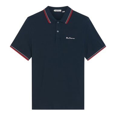 Ben Sherman Herrs Signatur Pique Polotröja (Mörk Marinblå)