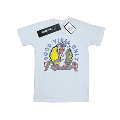 Disney Mens The Lion King Rafiki Good Vibes Only T-Shirt (White)