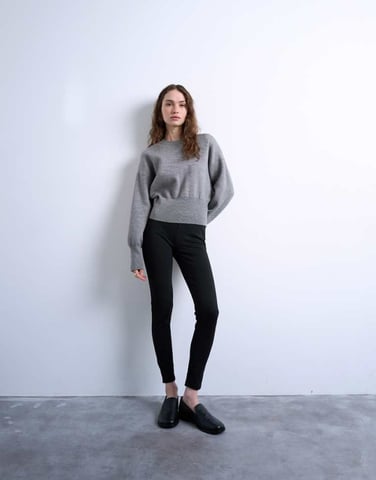 Topshop full length heavy weight legging in black