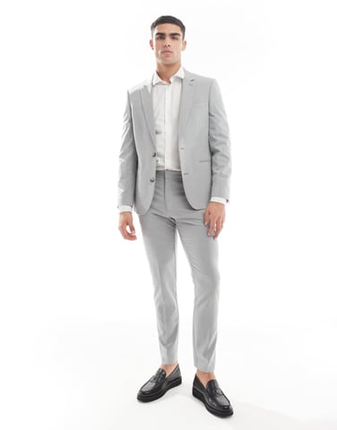 ASOS DESIGN skinny suit trousers in grey