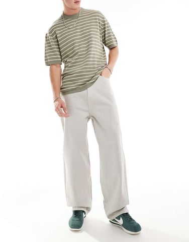 COLLUSION X001 antifit jeans in stone