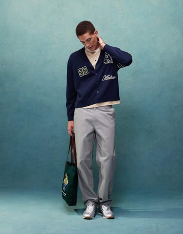 ASOS DESIGN baggy chino in grey