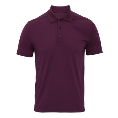 Premier Mens Coolchecker Polo Shirt (Aubergine)