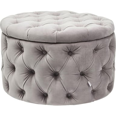 Kare Design Kare hocker desire round velvet silver