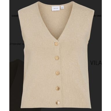 Vila Vicharvi s/l button glitter knit ve