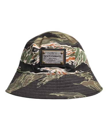 Camouflage Bucket Hat Logo Patch