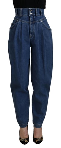 Högmidjade Fickbyxor Denim