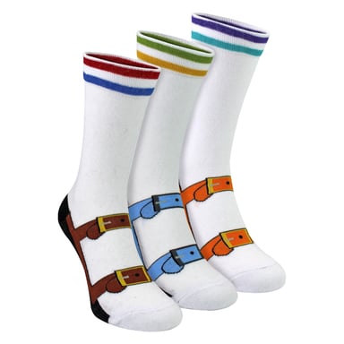 3 Paar Heren Sokken en Sandalenpatroon Novelty Casual Sokken | Grappig Cadeau-idee