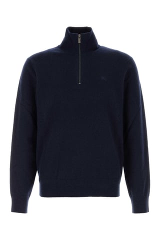 Donkerblauwe Stretch Katoenmix Trui