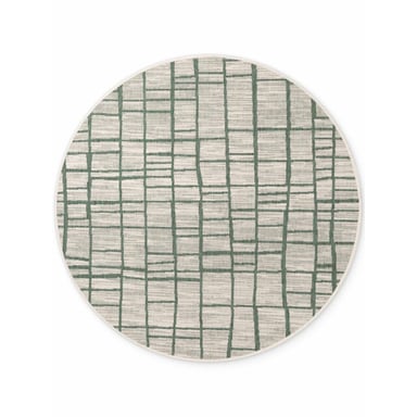 Ted Baker Ted baker haringey rond buitenkleed groen wit- 160 cm rond