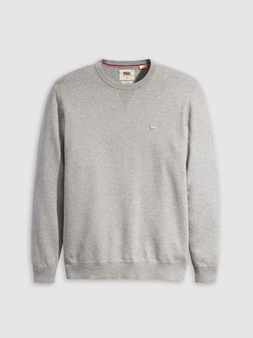 Mens Mid Tone Grey Heather Lightweight Sweater