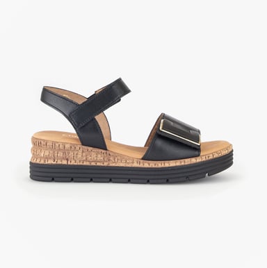 Gabor Shout Womens Ankle Strap Sandals Black