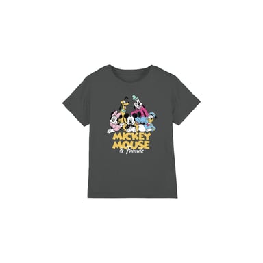 Disney Childrens/Kids Mickey Mouse Friends T-Shirt (Charcoal)