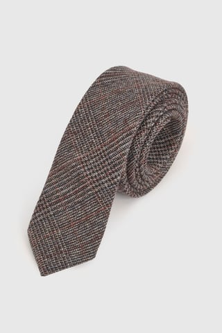 Brown Check Tie