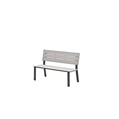 Garden Impressions Jondal parkbank carbon black light teak vironwood l125 cm
