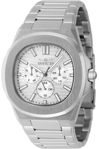 Invicta Speedway 48324 Heren Horloge - Quartz Uurwerk - Roestvrij Staal met zilveren Wijzerplaat - 41mm