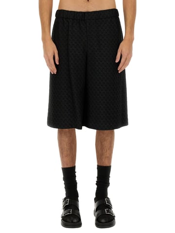 Black Viscose Blend Shorts