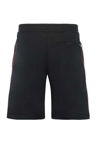 Black Cotton Bermuda Shorts