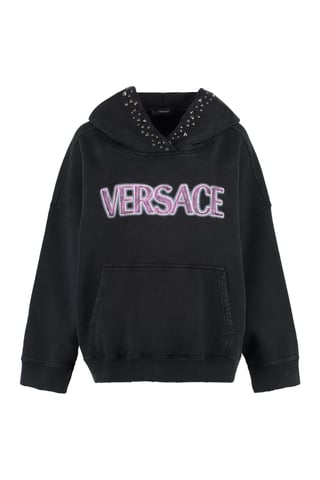 Black Cotton Oversize Sweatshirt