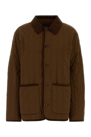 Brun Stretch Nylon Leone-jacka