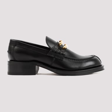 Black Leather Medley Loafers
