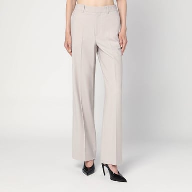 Pumice-coloured Trousers In Wool Blend