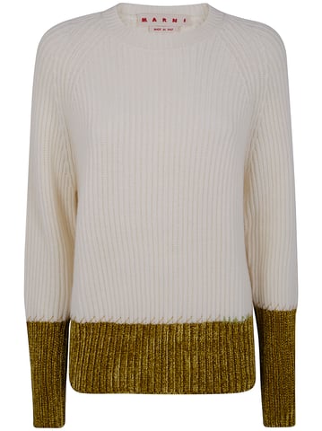 Ribbed Crew Wool Sweater