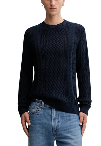 Cable Knit Crew Neck Sweater