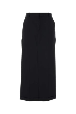 Black Wool Blend Pant-skirt
