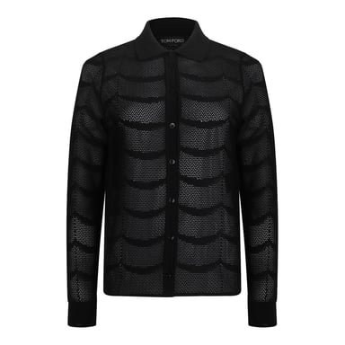 Black Cotton Silk Shirts