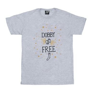 Harry Potter Meisjes Dobby Is Vrij Katoenen T-Shirt (Sportgrijs)