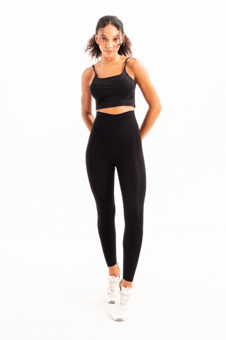 High Waist Slimming Laser Cut Sports Black Women's Leggings - Active