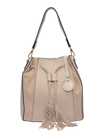 Roberta M Beige Leather Bag