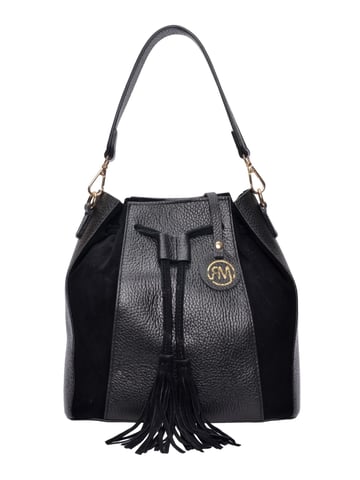 Roberta M Black Leather Bag