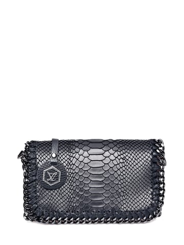 Luisa Vannini Black Leather Bag