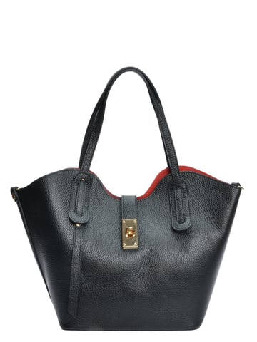 Isabella Rhea  Black Leather Bag