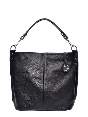 Roberta M  Black Leather Bag