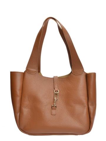 Roberta M  Brown Leather Bag